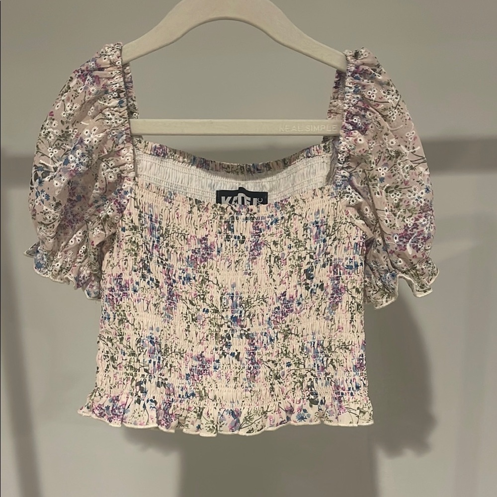 Floral Puff Sleeve Top